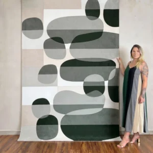 Abstract Pebble Hand-Tufted Wool Rug