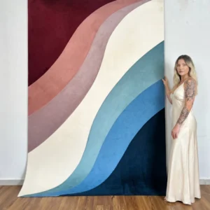 Abstract Wave Hand-Tufted Wool Rug