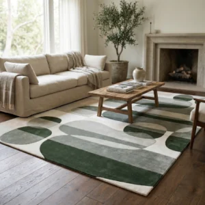 Abstract Pebble Hand-Tufted Wool Rug