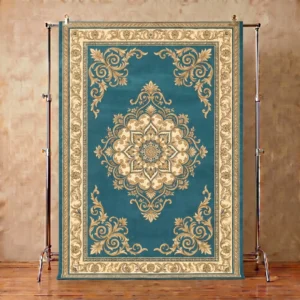 Imperial Black Floral Medallion Hand-Tufted Rug