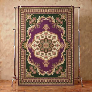 Royal Peacock Floral Medallion Hand-Tufted Rug