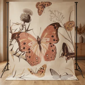 Papillon Thistle & Butterfly Hand-Tufted Carpet (Embossed)