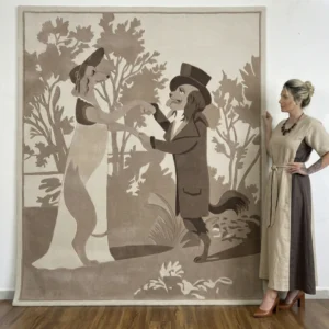 Fable Garden Pictorial Tapestry Carpet (Hand-Tufted, Embossed)
