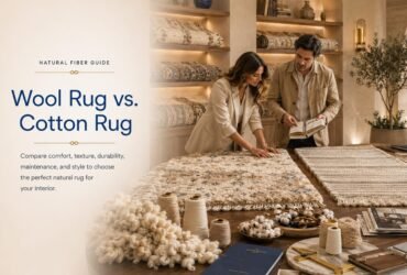 Compare wool rug vs cotton rug