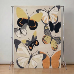 Naturalist Garden Butterfly Specimen Hand-Tufted Carpet (Embossed)